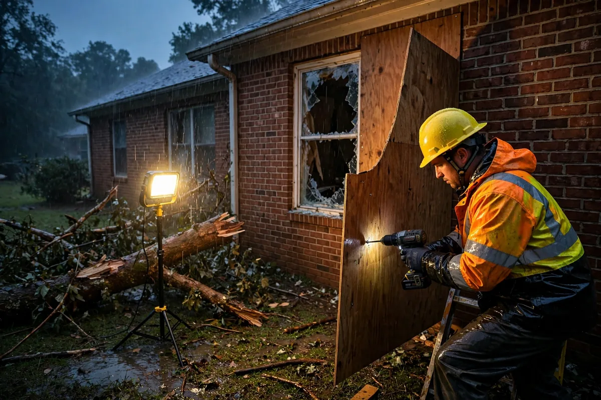 Emergency Board Up Service — a guide for Alabama homeowners after storm and flood water damage