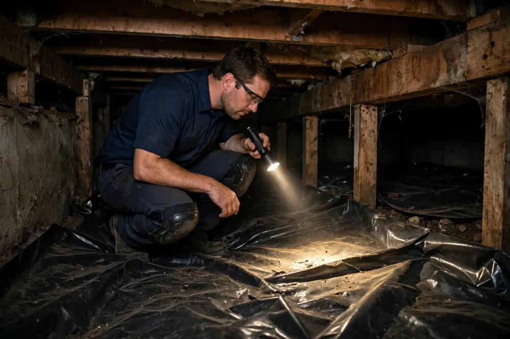 Professional drying equipment drying a storm-damaged Alabama home
