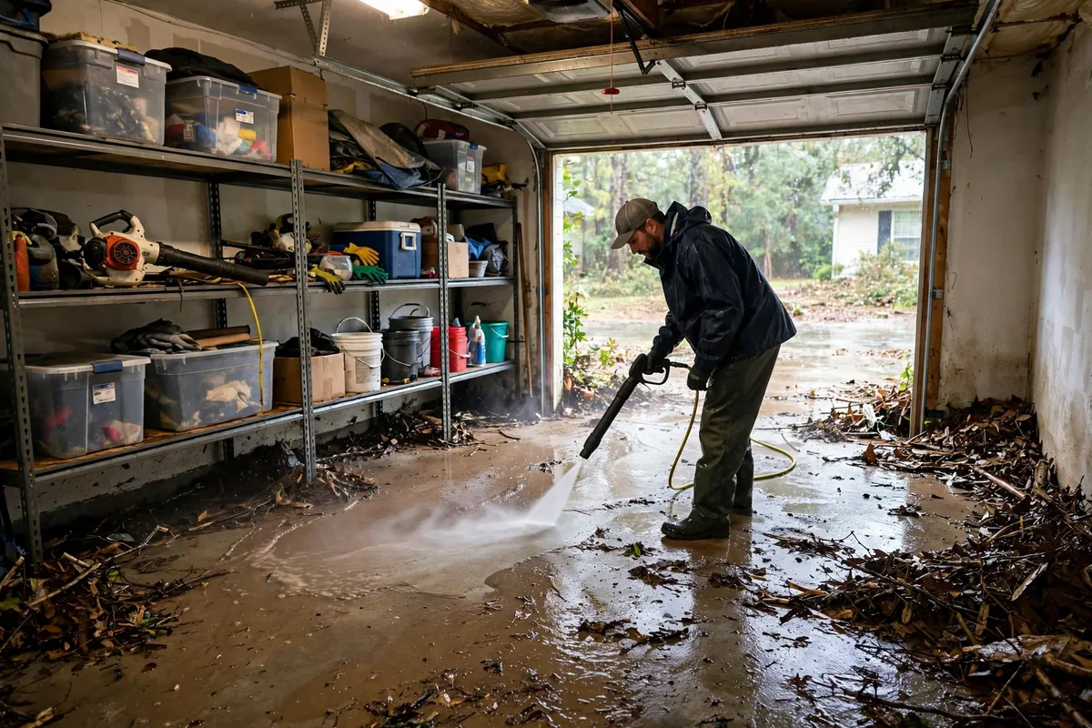 Garage Flooding Cleanup — a guide for Alabama homeowners after storm and flood water damage