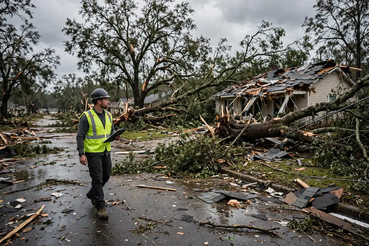 Straight Line Wind Damage — a guide for Alabama homeowners after storm and flood water damage