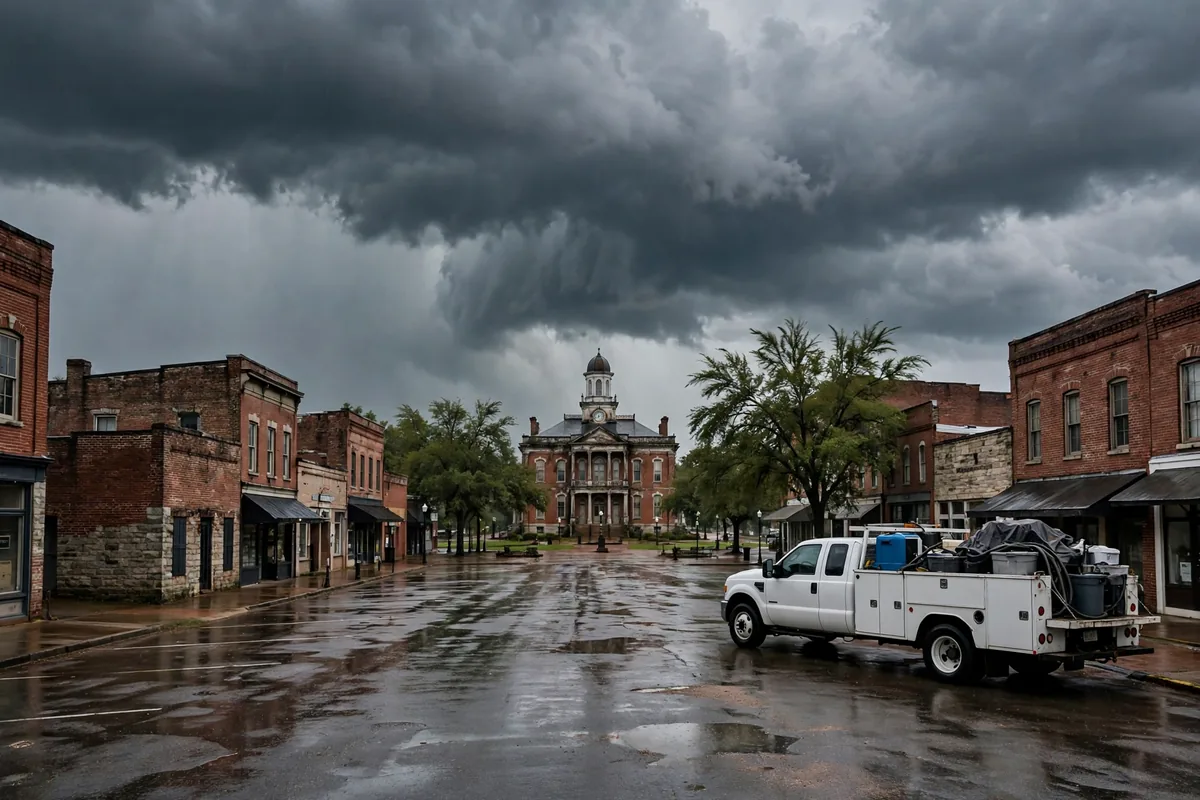 Tornado & Storm Flood Water Damage Restoration Allgood, AL — a pro carrying drying equipment into a storm-damaged home