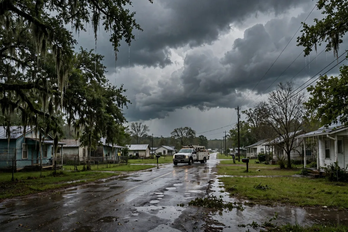 Tornado & Storm Flood Water Damage Restoration Anderson, AL — a pro carrying drying equipment into a storm-damaged home