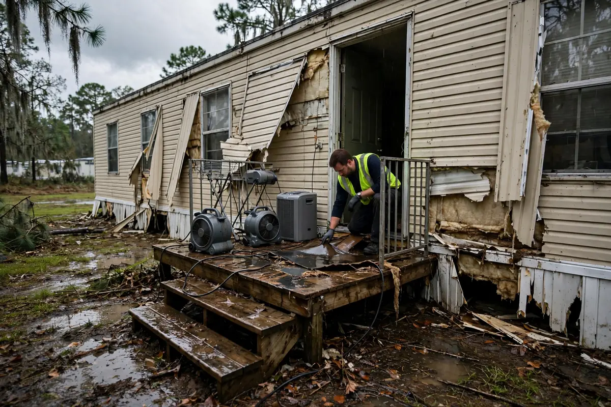 Manufactured Home Water Damage — a guide for Alabama homeowners after storm and flood water damage
